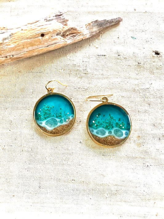 Blue Wave Beach earrings