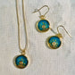 Blue Wave Beach with the Sun, earrings