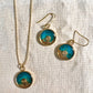 Blue Wave Beach with the Spiral, earrings