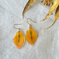 Bougainvillea earrings, amber orange