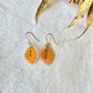 Bougainvillea earrings, amber orange