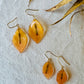 Bougainvillea earrings, amber orange