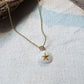 Tiny shell earrings with painting, little starfish