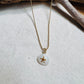 Tiny shell necklace with painting, little star fish