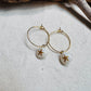 Tiny shell earrings with painting, little starfish