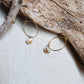 Tiny shell earrings with painting, little crocodile