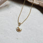 Tiny shell necklace with painting, little crocodile