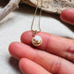 Tiny shell necklace with painting, little crocodile