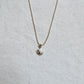 Tiny shell necklace with painting, little crocodile