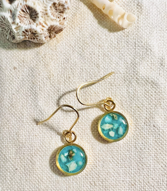 Blue Sandy Beach earrings