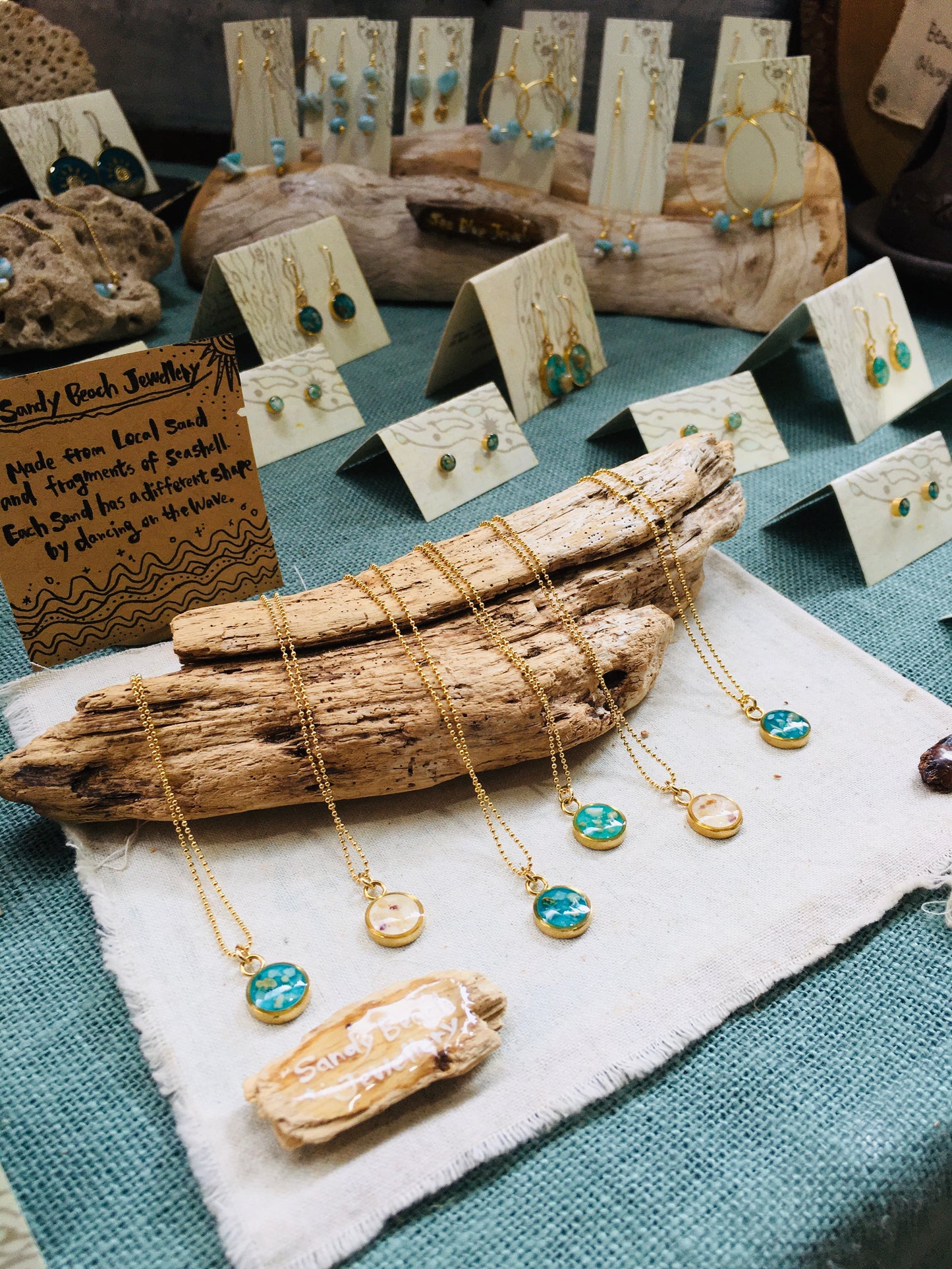 Blue Sandy Beach earrings