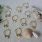 Tiny shell earrings with painting, little sun