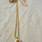 Tiny shell necklace with painting, little algae