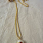 Tiny shell necklace with painting, little fish