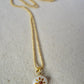 Tiny shell necklace with painting, little sun
