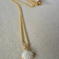 Tiny shell necklace with painting, little dots
