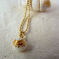 Tiny shell necklace with painting, little coral