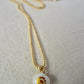 Tiny shell necklace with painting, little swirl