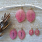 Bougainvillea earrings, pink