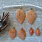 Bougainvillea earrings, light orange