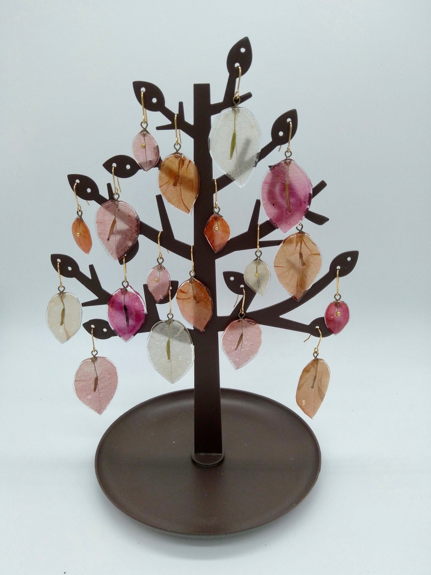 Bougainvillea earrings, light pink