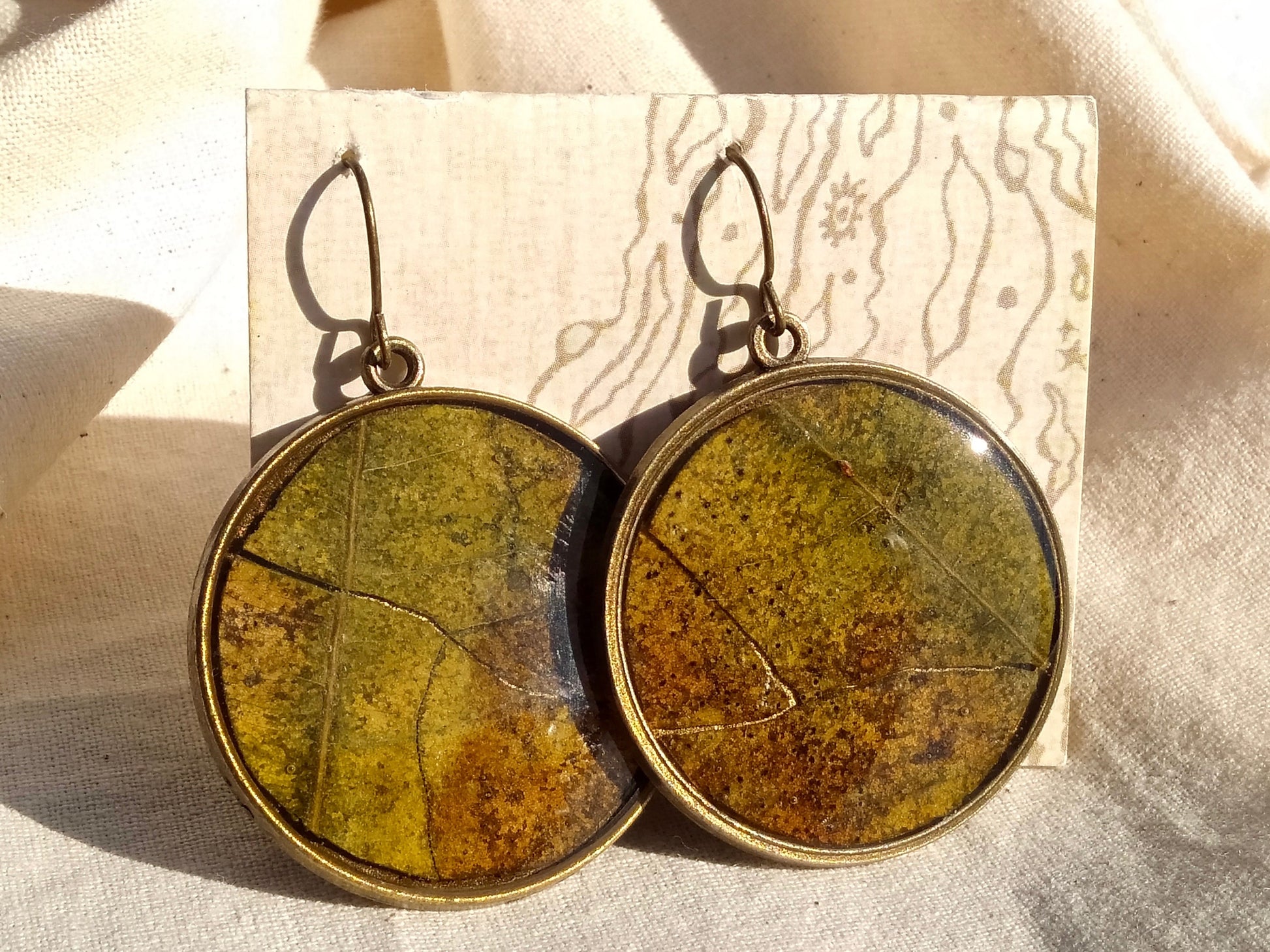 Baobab leaf earrings natural Rotp Darwin