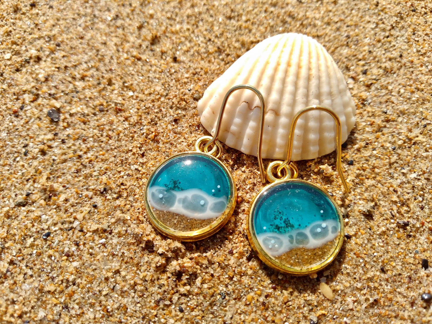 Blue Wave Beach earrings