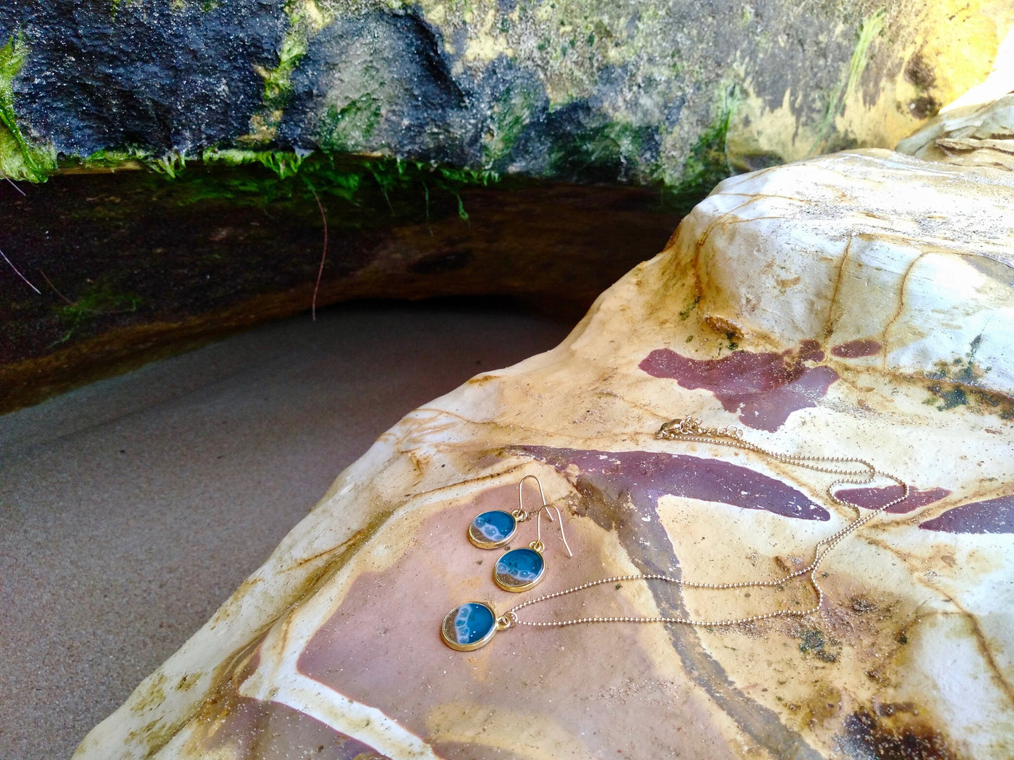 Blue Wave Beach earrings