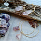 Natural Amethyst hoop earrings