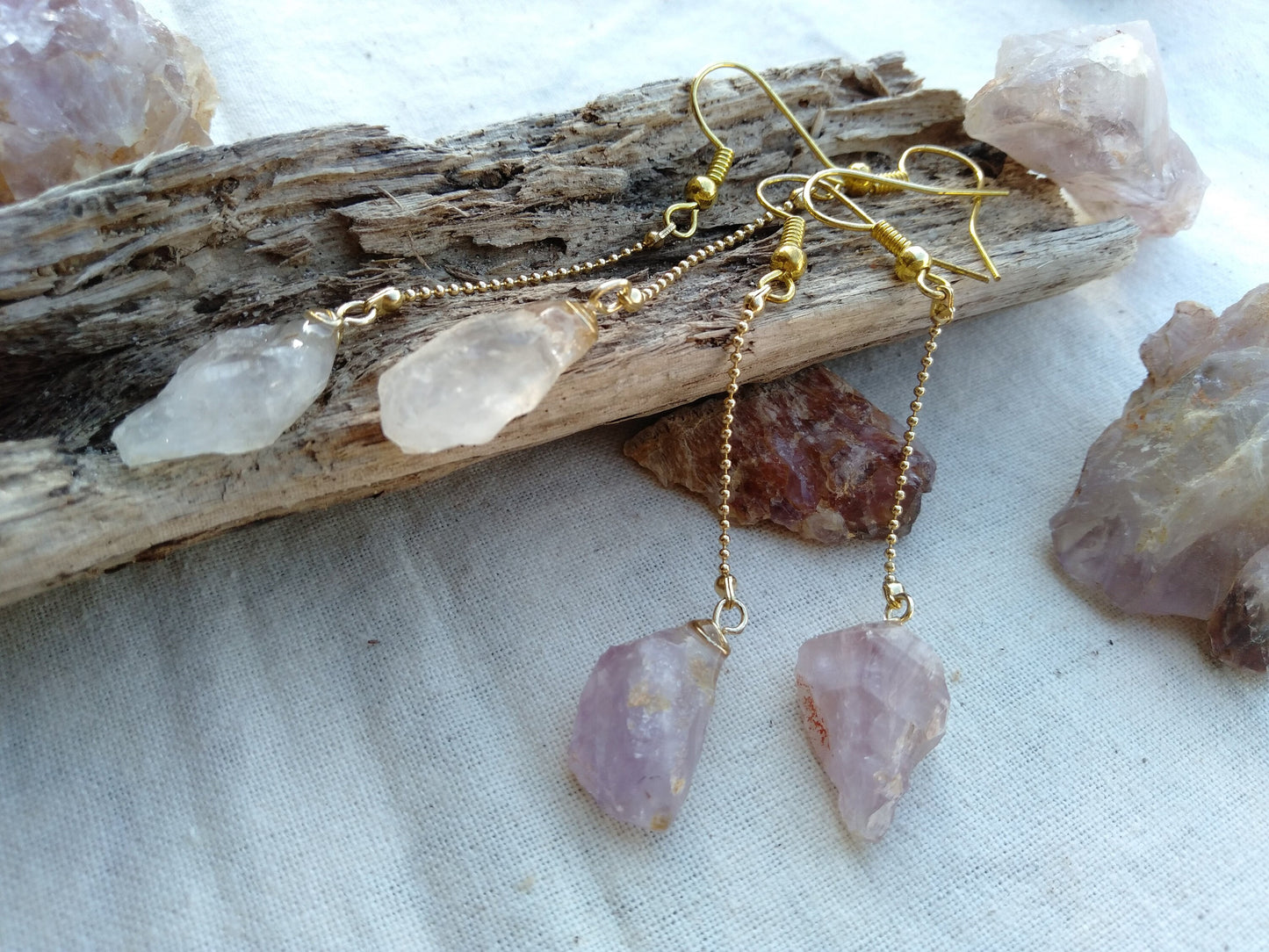 Darwin Amethyst Crystal earrings Rotp Australia