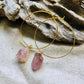 Natural Amethyst hoop earrings