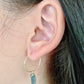 Sea Glass hoop earrings (Clear colour)