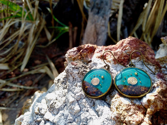 Bush sunrise earrings Northern Territory Rotp jewellery