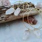 Natural crystal hoop earrings