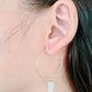 Natural crystal hoop earrings