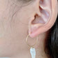 Natural crystal hoop earrings