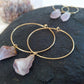 Natural Amethyst hoop earrings
