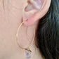 Natural Amethyst hoop earrings