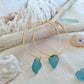 Sea Glass hoop earrings (Blue)