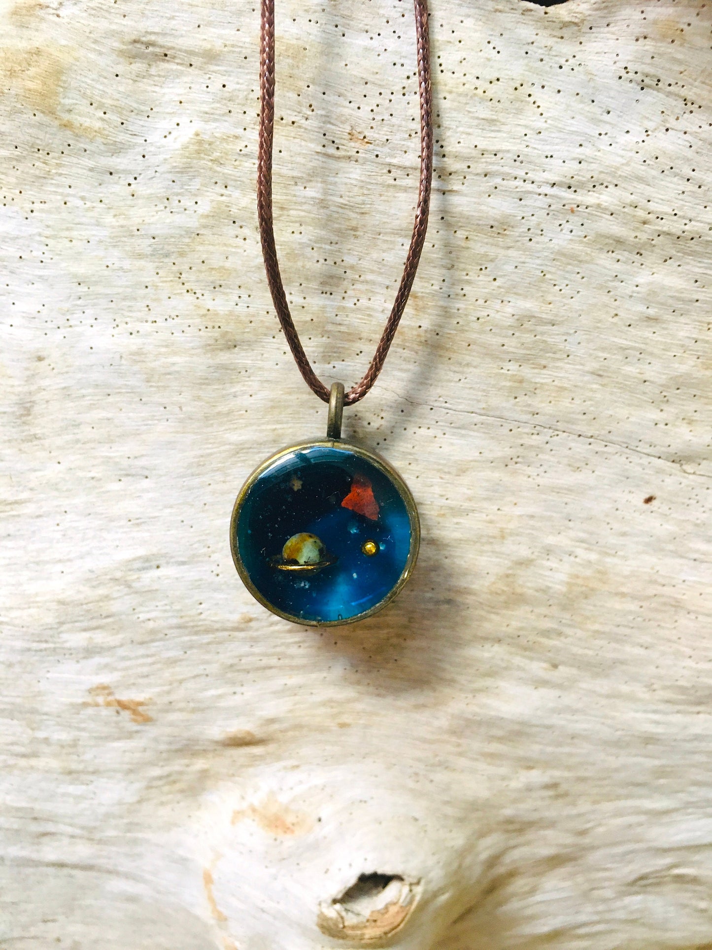 Green Planet Pendant with African Turquoise