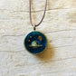 Green Planet Pendant with African Turquoise