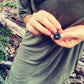 Luna Planet Pendant with Sand Stone